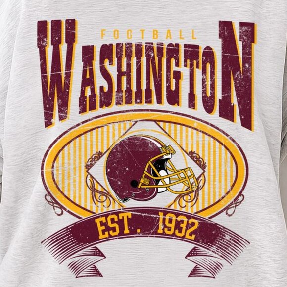 Washington Football Vintage Style Crewneck Sweatshirt 17 - Picture 2 of 5